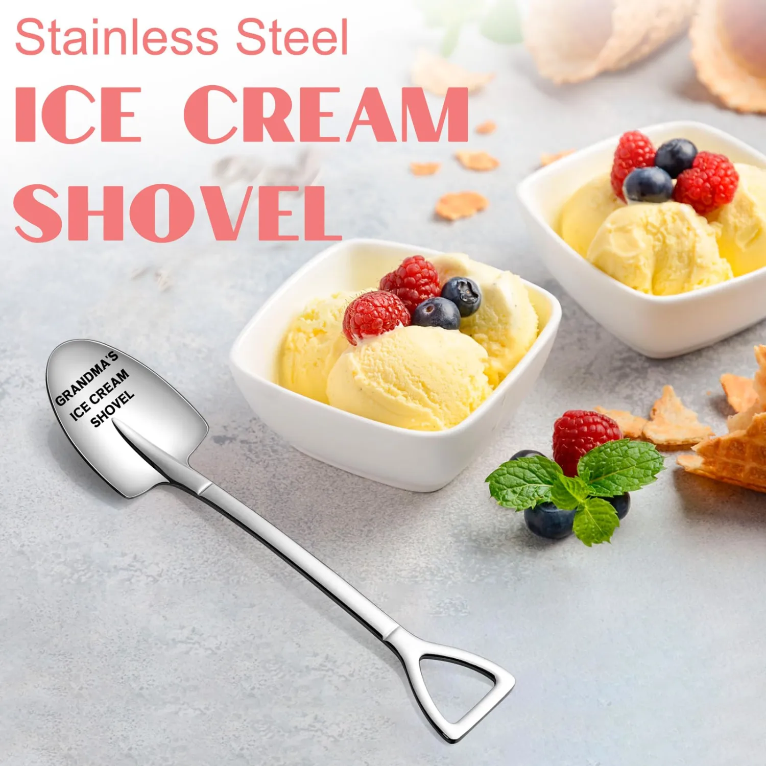 Mothers Day Gifts for Grandma, Grandma's Ice Cream Shovel - Birthday Christmas Funny Gifts for Grandma from grandkids