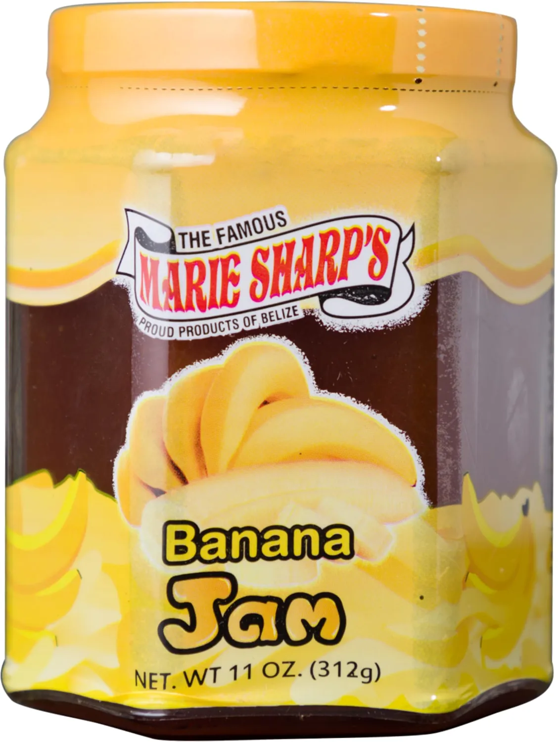 Marie Sharp’s Banana Jam, 11 oz | All-Natural Belizean Fruit Spread | Rich, Tropical Flavor with Ripe Bananas | No Artificial Additives | Great for Toast, Baking & Desserts