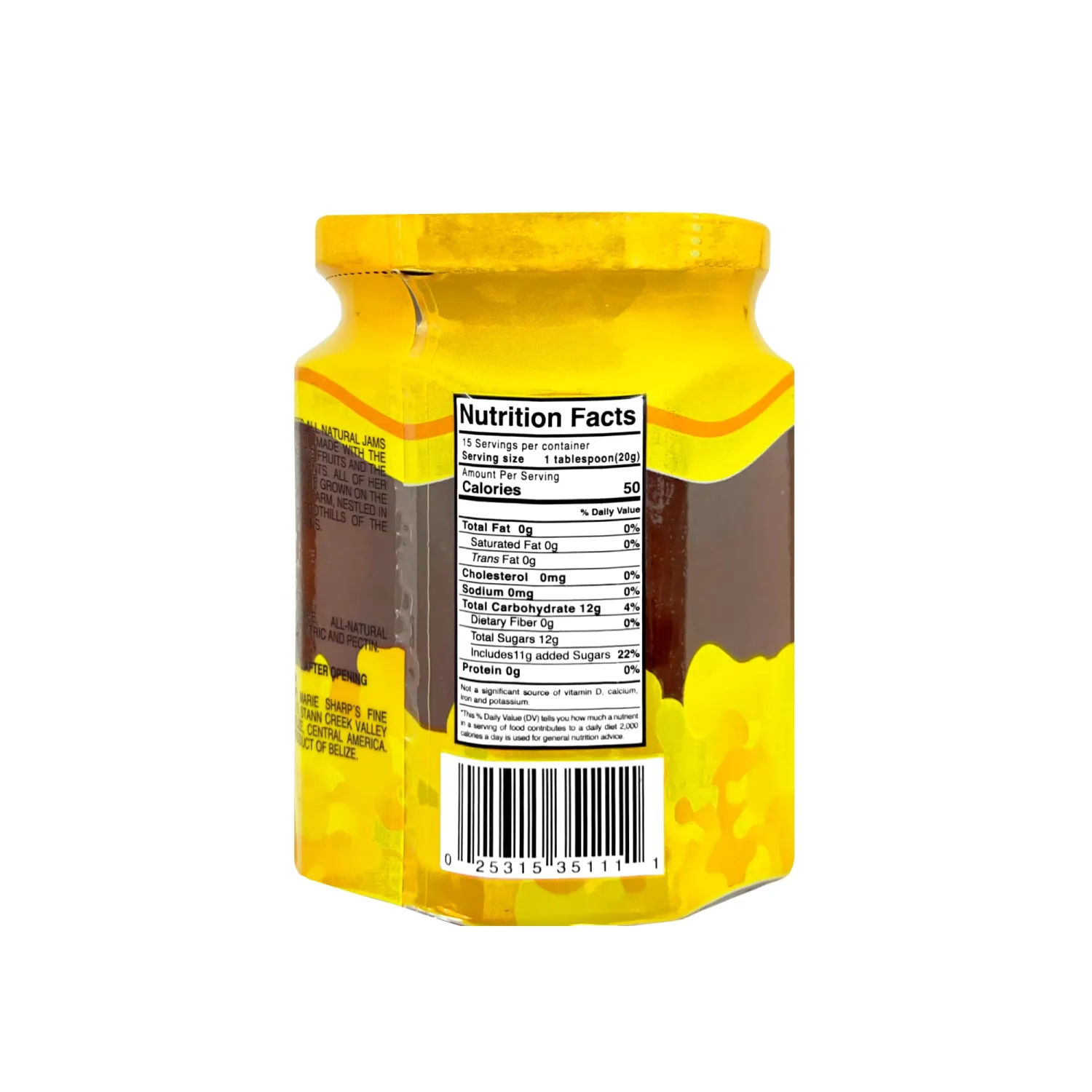 Marie Sharp’s Banana Jam, 11 oz | All-Natural Belizean Fruit Spread | Rich, Tropical Flavor with Ripe Bananas | No Artificial Additives | Great for Toast, Baking & Desserts
