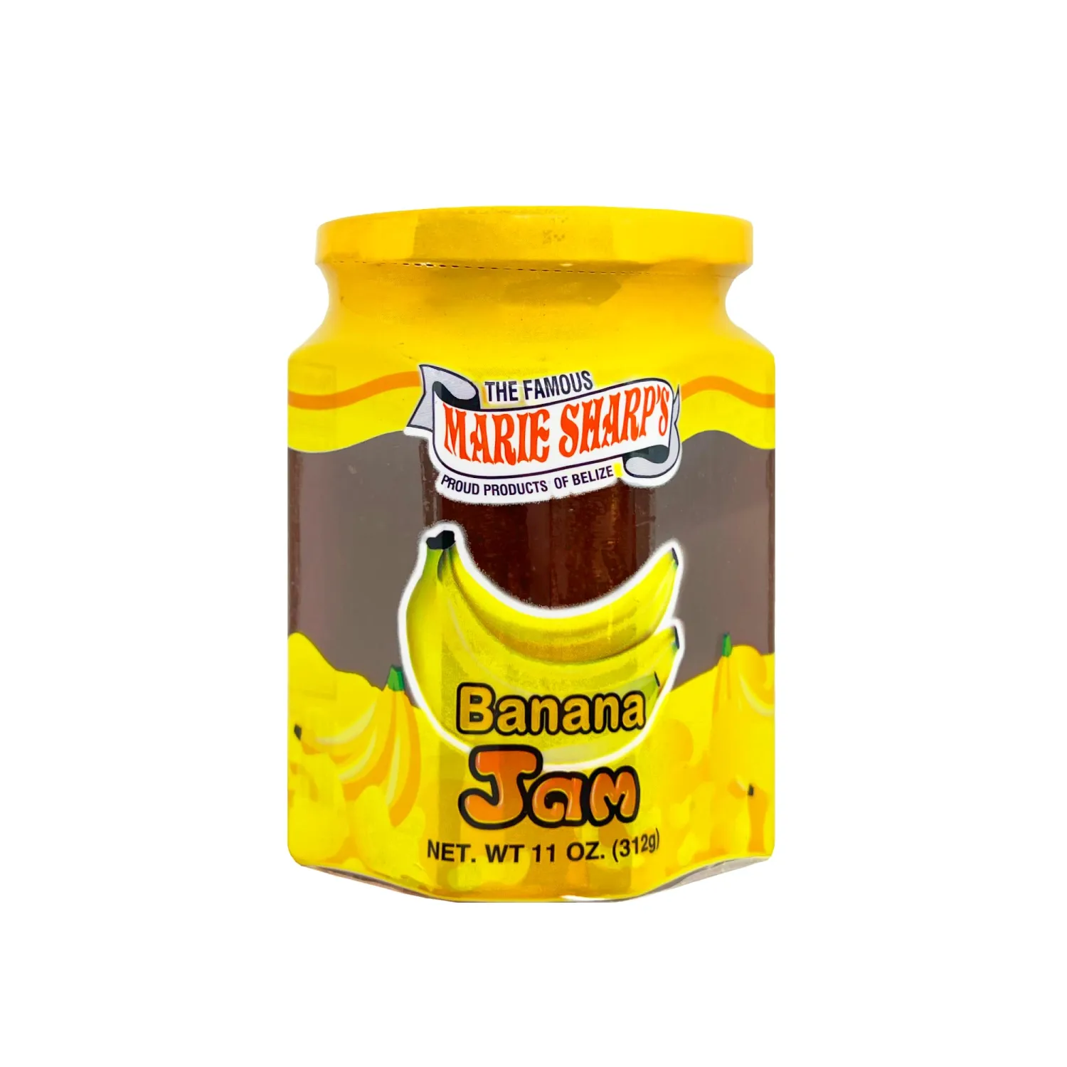 Marie Sharp’s Banana Jam, 11 oz | All-Natural Belizean Fruit Spread | Rich, Tropical Flavor with Ripe Bananas | No Artificial Additives | Great for Toast, Baking & Desserts