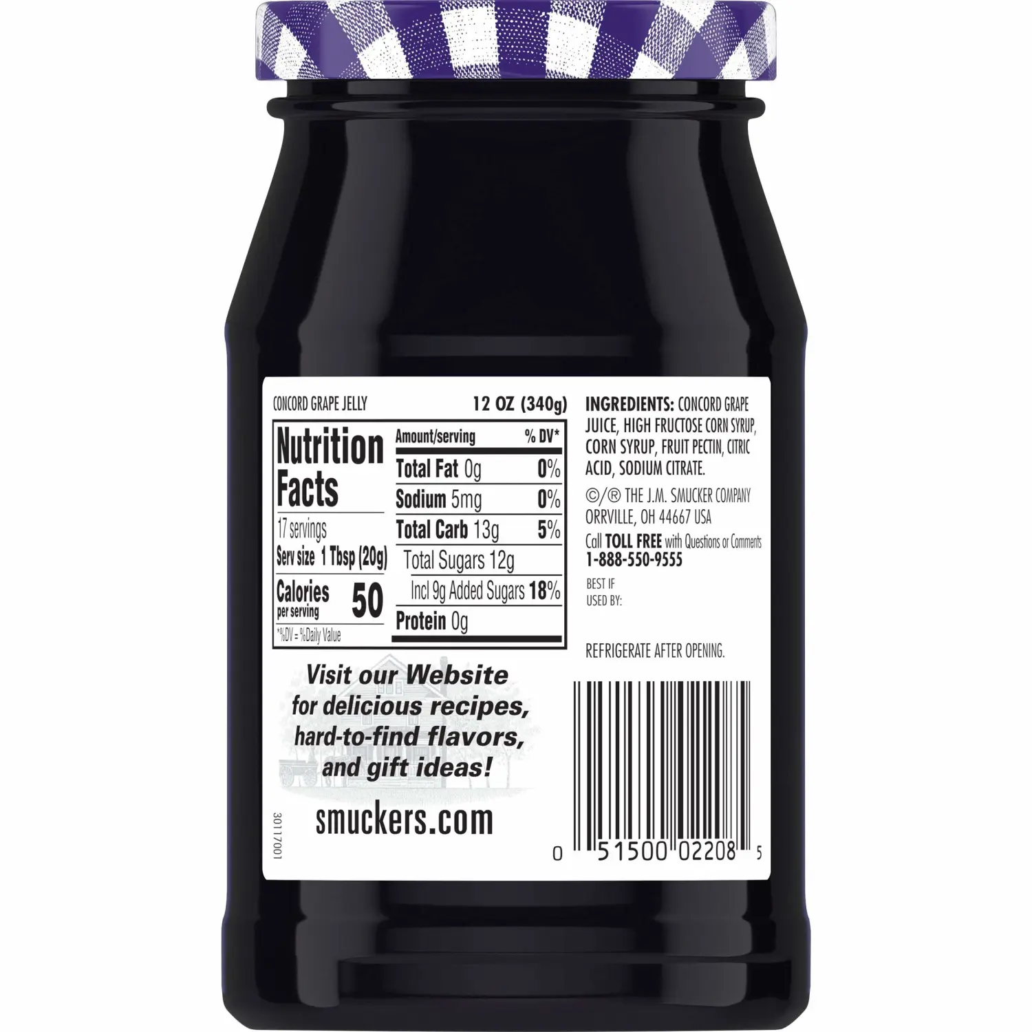 Smucker's Concord Grape Jelly, 12 Ounces