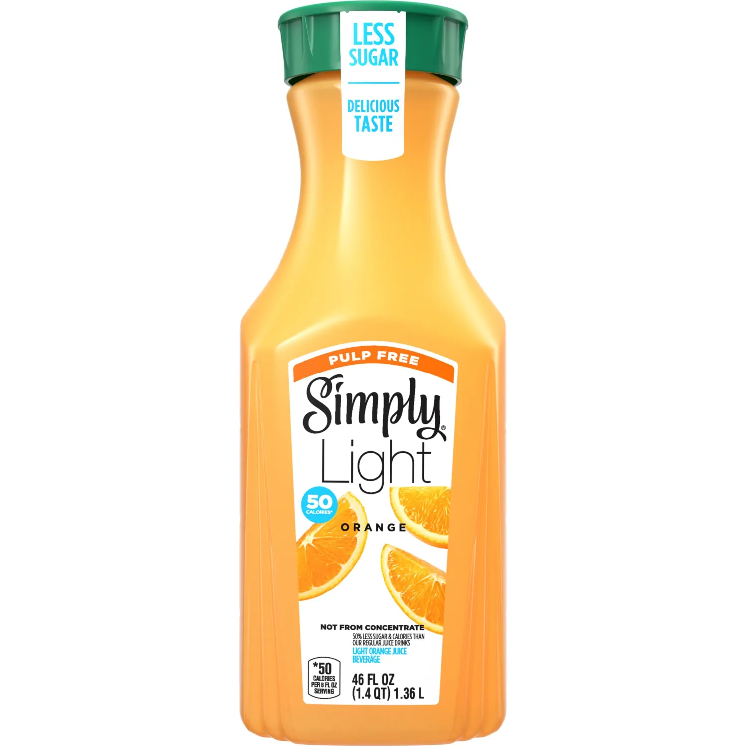 SIMPLY LIGHT ORANGE JUICE- PULP FREE, 46oz