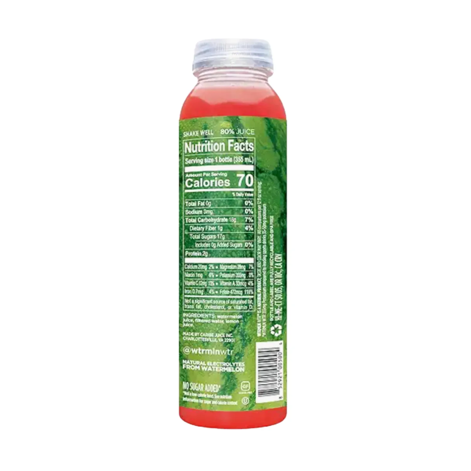 Wtrmln Wtr, Juice Watermelon Cold Pressed, 12 Fl Oz
