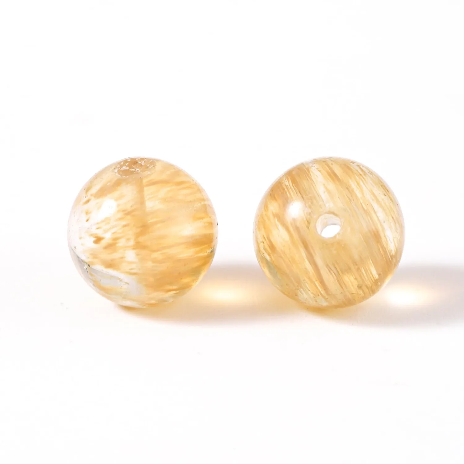 100Pcs Natural Stone 8mm Tea Watermelon Crystal Round Loose Gemstone Energy Healing Beads Hole Size 1mm DIY Smooth Beads for Bracelet Necklace Earrings Jewelry Making