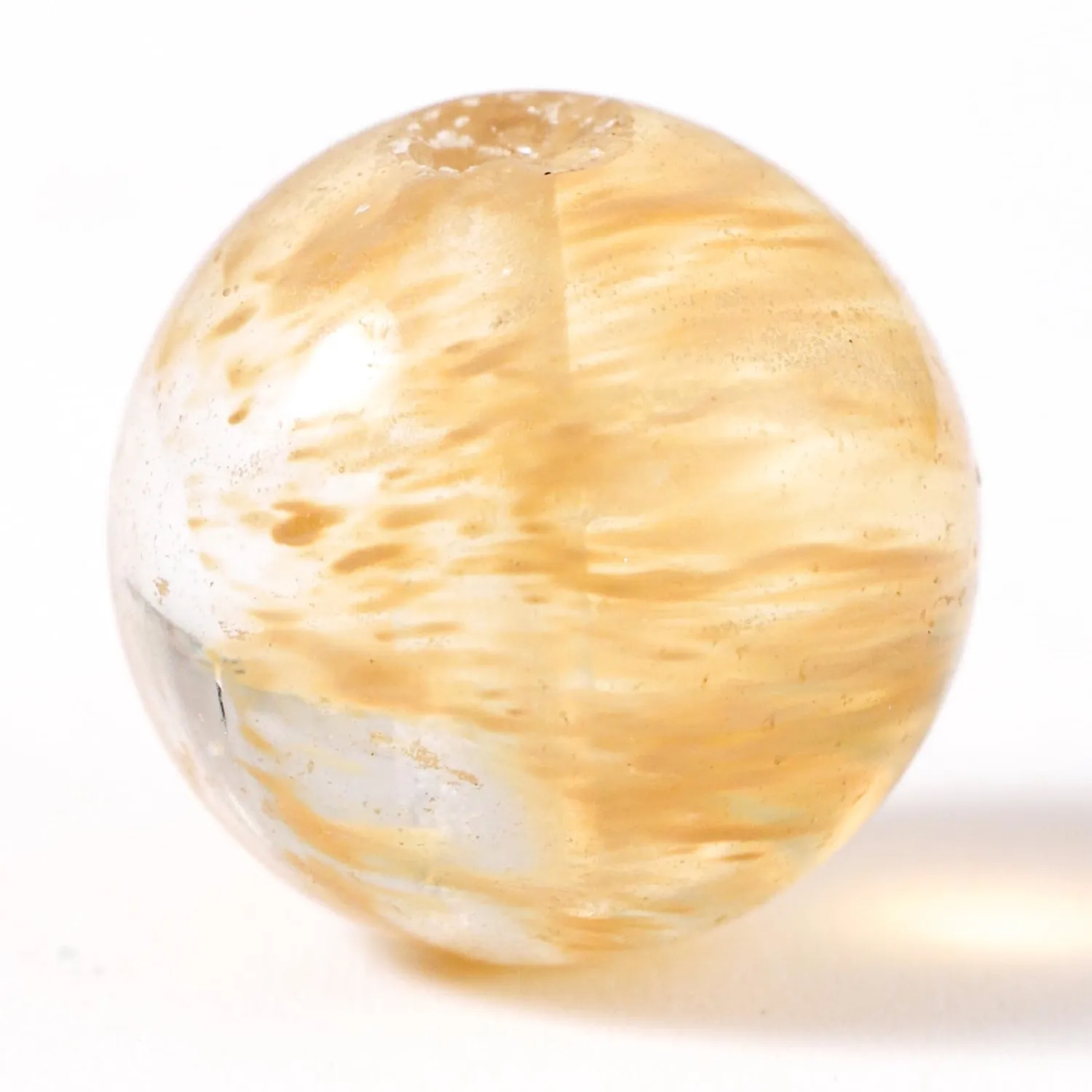 100Pcs Natural Stone 8mm Tea Watermelon Crystal Round Loose Gemstone Energy Healing Beads Hole Size 1mm DIY Smooth Beads for Bracelet Necklace Earrings Jewelry Making