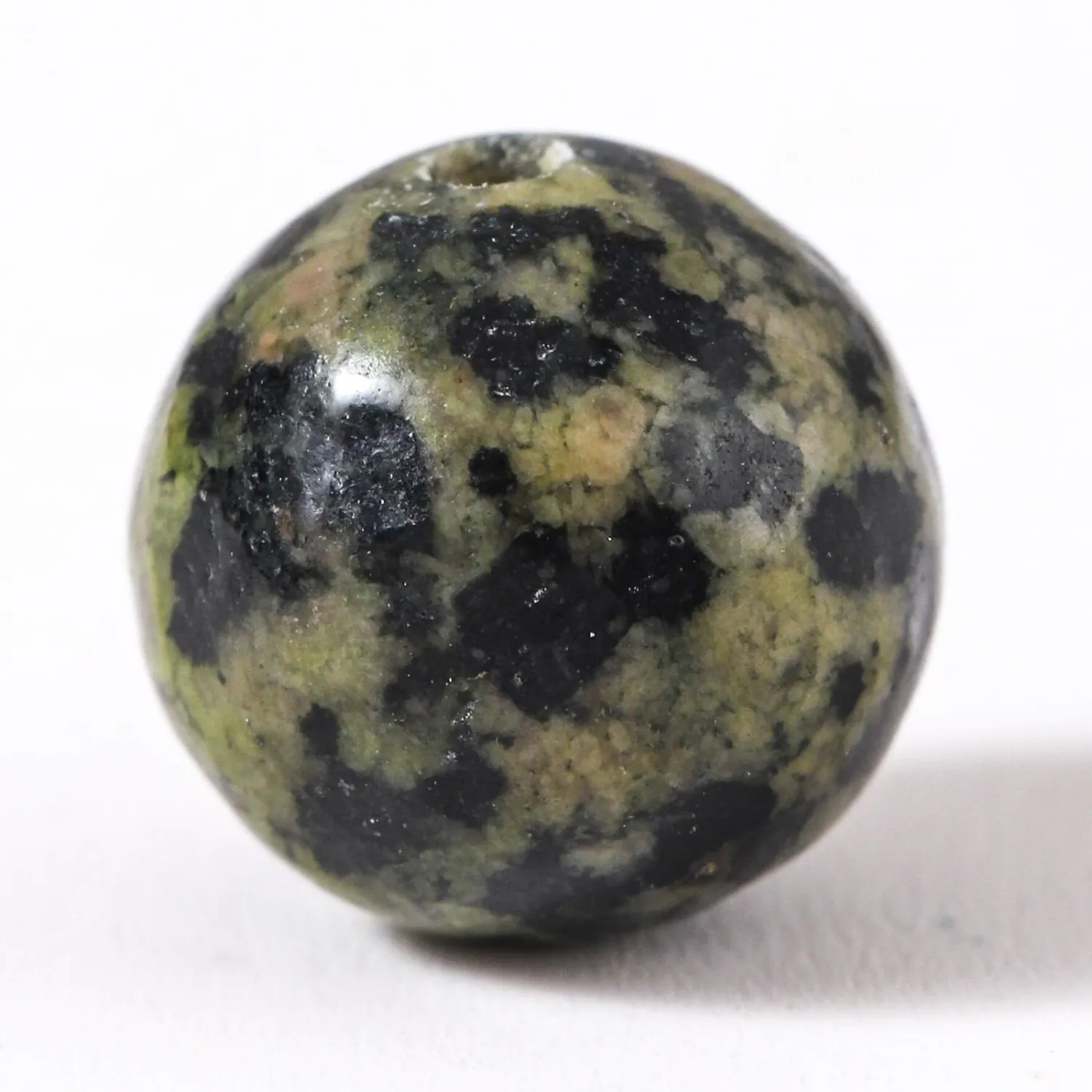 100Pcs Natural Stone 10mm Chlorite Schist Stone Round Loose Gemstone Energy Healing Beads Hole Size 1mm DIY Smooth Beads for Bracelet Necklace Earrings Jewelry Making
