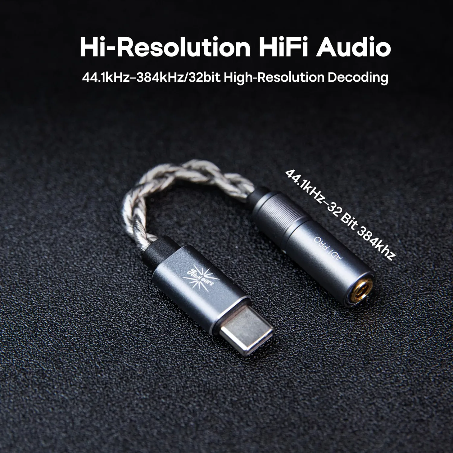 Linsoul Kiwi Ears AD1 Pro USB C DAC Adapter Cable, Custom DAC Chip, Official Web Customizable EQ Tuning, Ultra-Low Noise Portable IEM Amp for IEM Enthusiasts & Music Lovers (Type-C to 4.4mm)