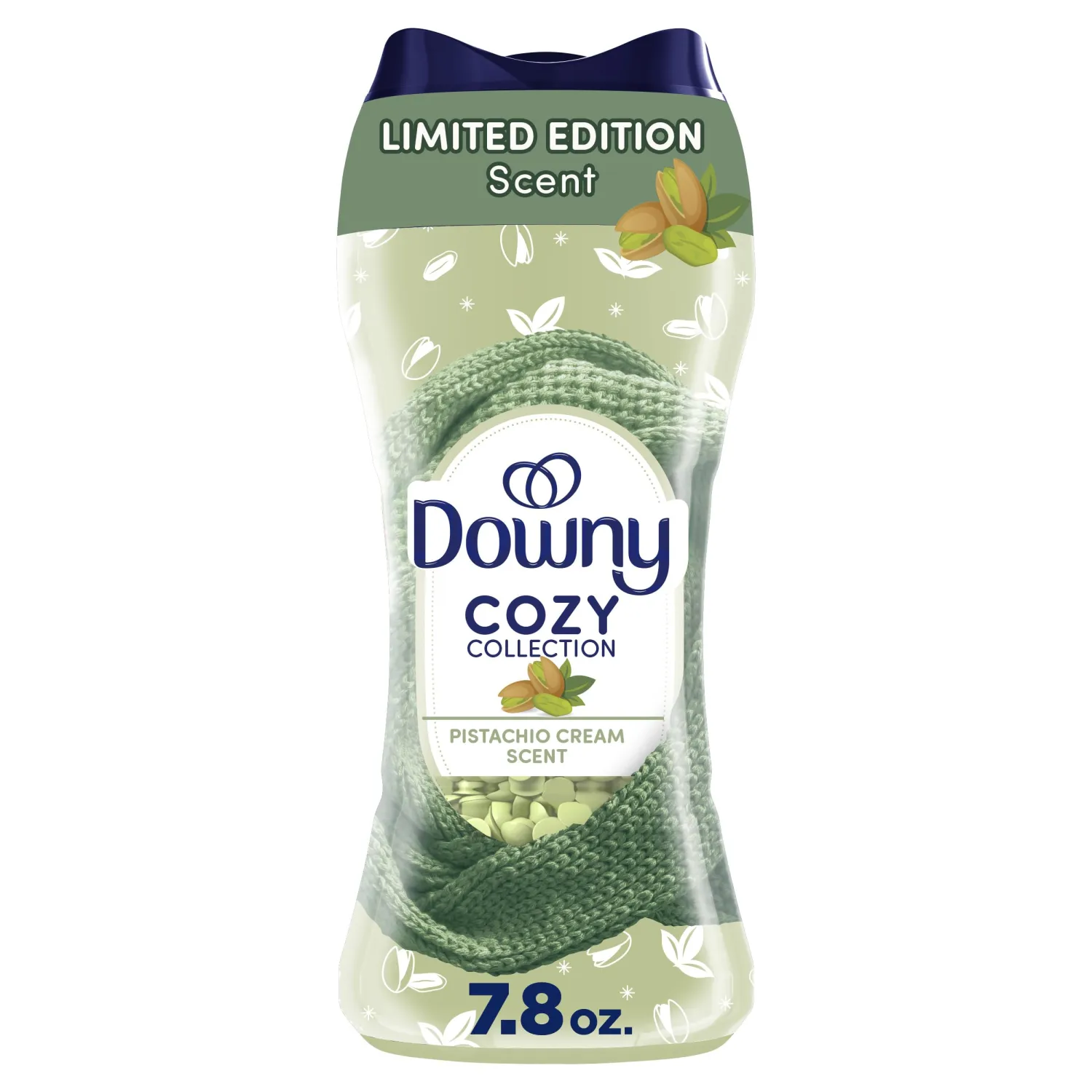 Downy Cozy Collection In-Wash Laundry Scent Booster Beads, Pistachio Cream Scent, 7.8 oz, Limited Edition Laundry Beads