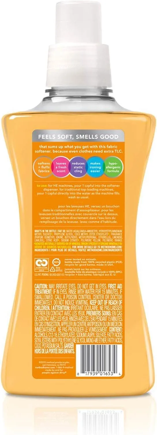 Method Fabric Softener; Ginger Mango; 53.5 Ounces; 45 Loads; 1 pack; Packaging May Vary