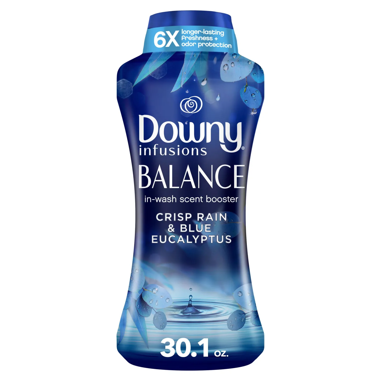 Downy Balance In-Wash Laundry Scent Booster Beads, Crisp Rain and Blue Eucalyptus scent, 30.1 oz, laundry scent beads, Long-lasting Freshness