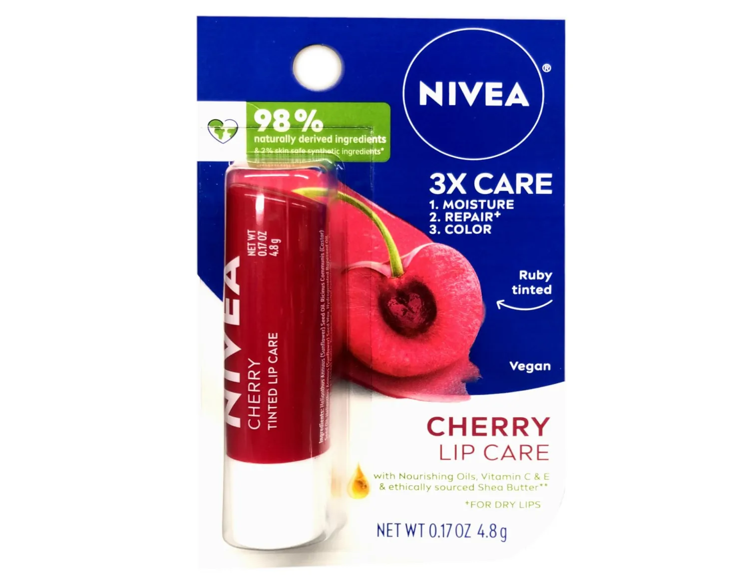 Nivea Lip Care Fruity Shine Cherry, 4.8gm