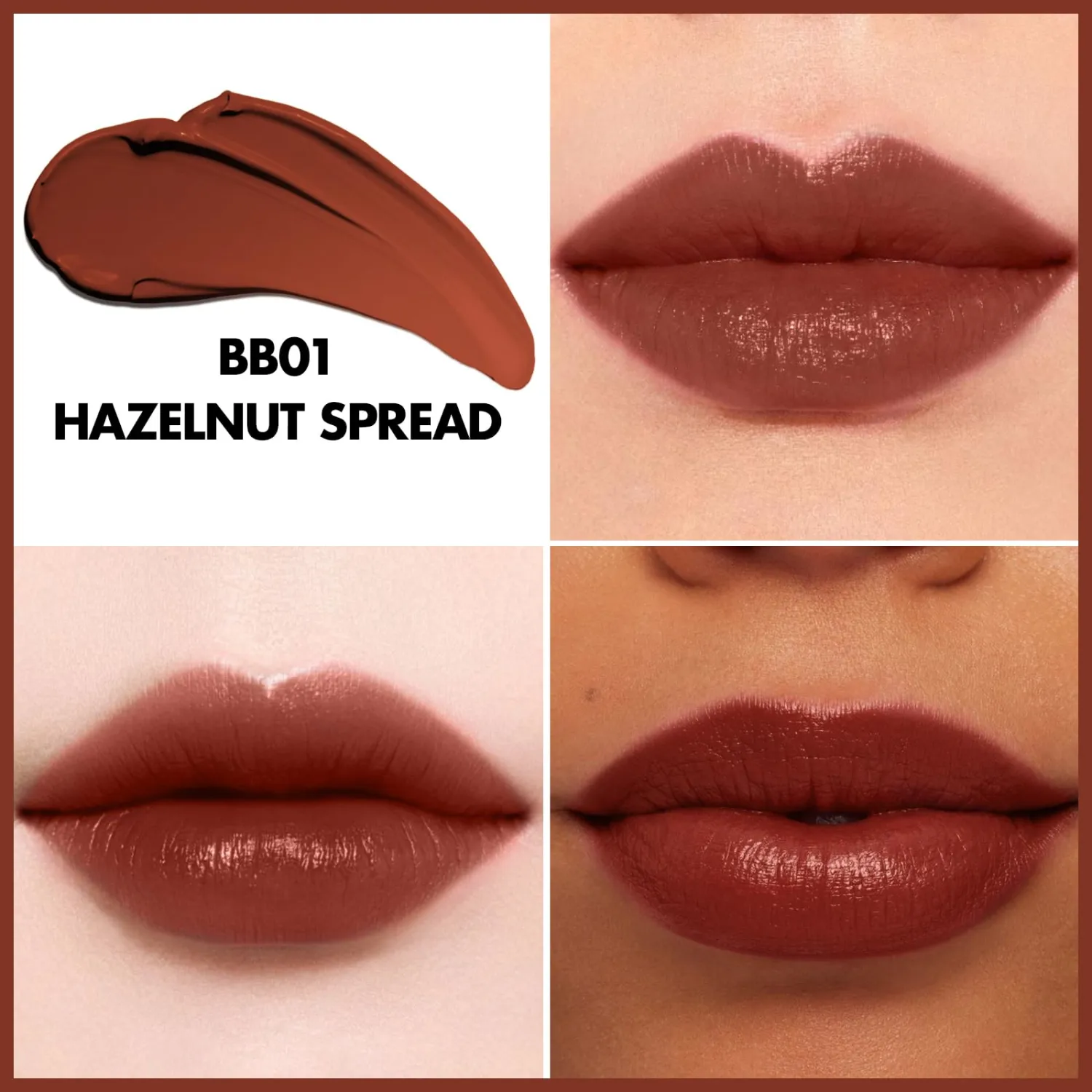 FOCALLURE 2-in-1 Lip Stain & Gloss Oil, Long-Lasting Transfer Proof Lip Tint with Non-Sticky Hydrating Formula, High-Pigment Waterproof Lip Gloss for Daily & Evening Wear,BB01 HAZELNUT SPREAD