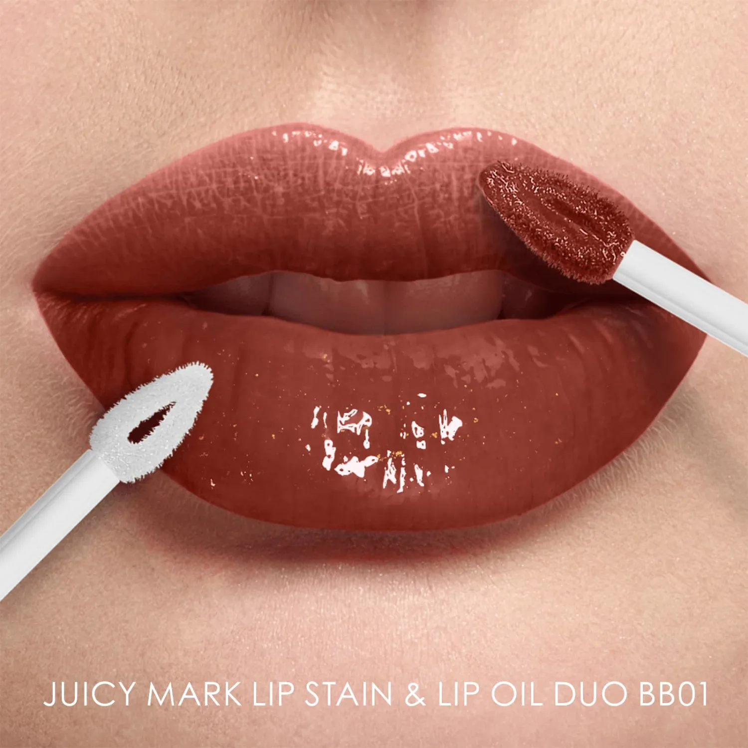 FOCALLURE 2-in-1 Lip Stain & Gloss Oil, Long-Lasting Transfer Proof Lip Tint with Non-Sticky Hydrating Formula, High-Pigment Waterproof Lip Gloss for Daily & Evening Wear,BB01 HAZELNUT SPREAD