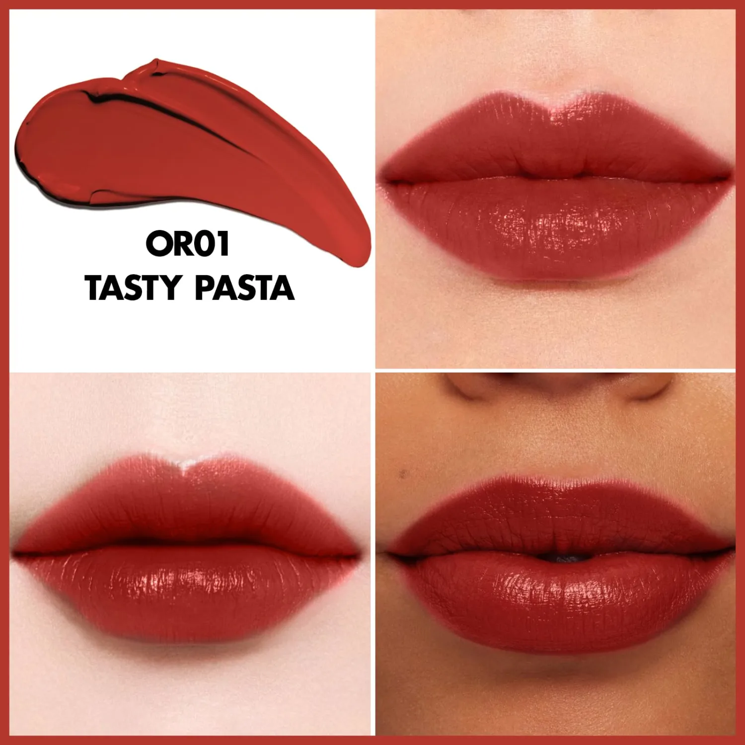 FOCALLURE 2-in-1 Lip Stain & Gloss Oil, Long-Lasting Transfer Proof Lip Tint with Non-Sticky Hydrating Formula, High-Pigment Waterproof Lip Gloss for Daily & Evening Wear,OR01 TASTY PASTA