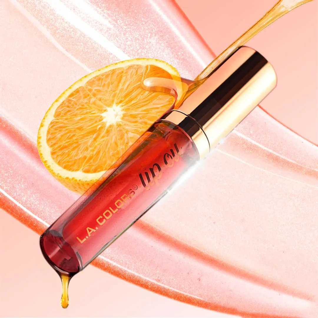 L.A. COLORS Lip Oil, Tangerine Twist (Tangerine Scented) CLG444 (Pack of 2)
