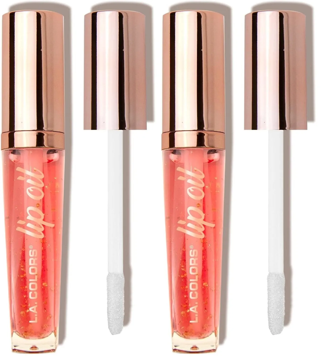 L.A. COLORS Lip Oil, Tangerine Twist (Tangerine Scented) CLG444 (Pack of 2)