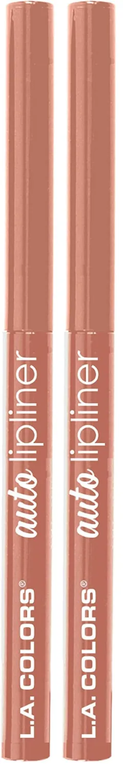 L.A. COLORS Auto Lipliner Pencil, Nude CAL561 (Pack of 2)