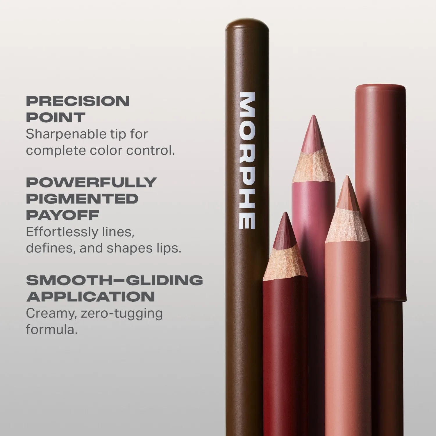 Morphe Signature Lip Liner Pencil - Creamy, Long Lasting Definer for Precise Shaping and Filling - Lip Makeup Essential with Smooth Glide - Professional Lipliner Pencil - Girl Talk (0.05 oz)