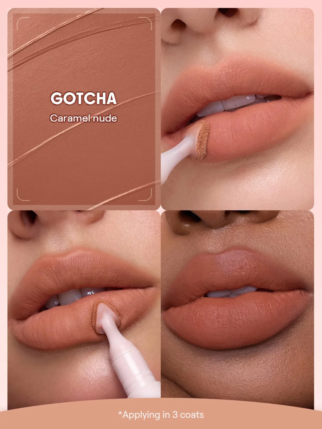 SHEGLAM Marshmallow Puff Lip Blur Pen Matte Lipstick for Long-lasting Hydrating Lip Makeup-002 Gotcha