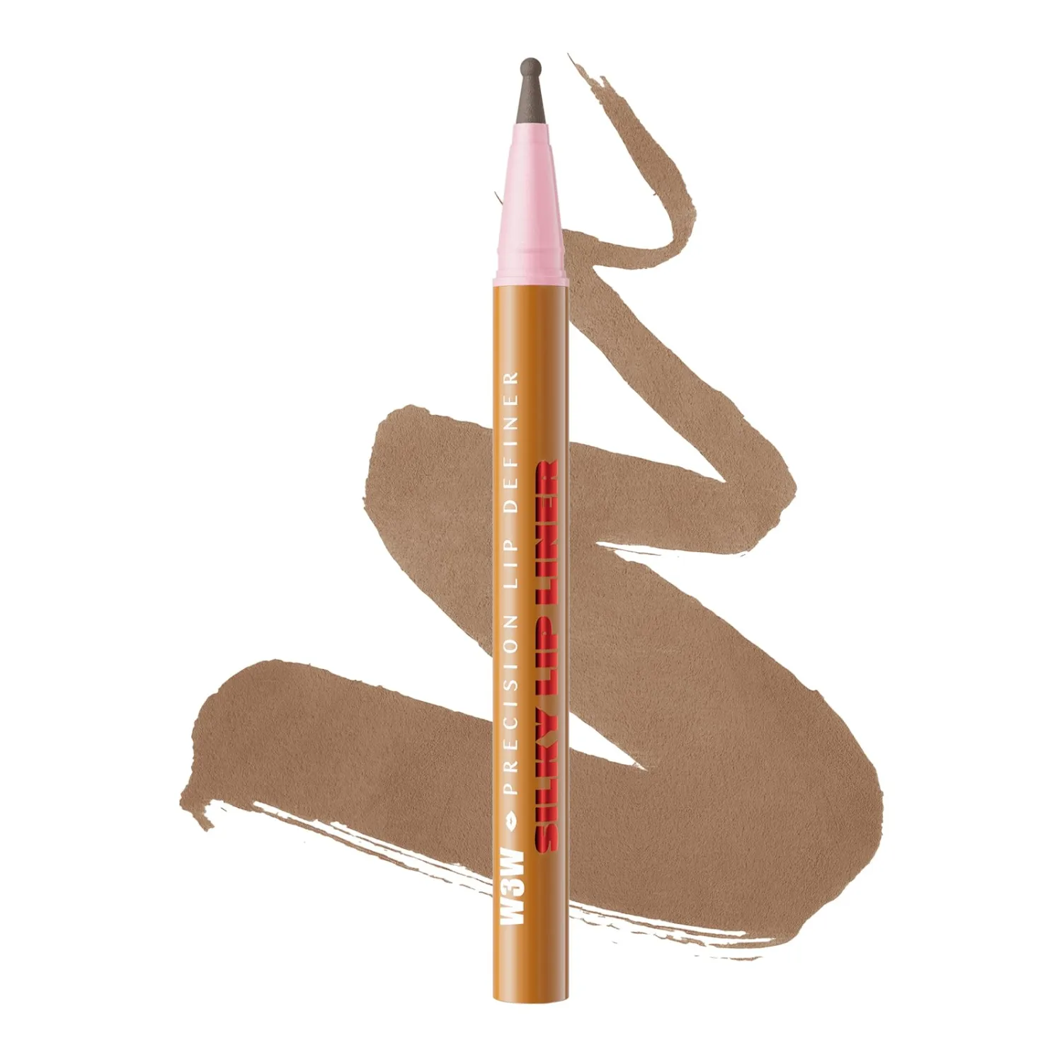 W3W Lip liner stain,Nude lip liner pencil, Professional Makeup lip stain liner, Mousse Texture, Smooth Lip Liners, High-Pigment, Waterproof, #05 Hazelnut Glow