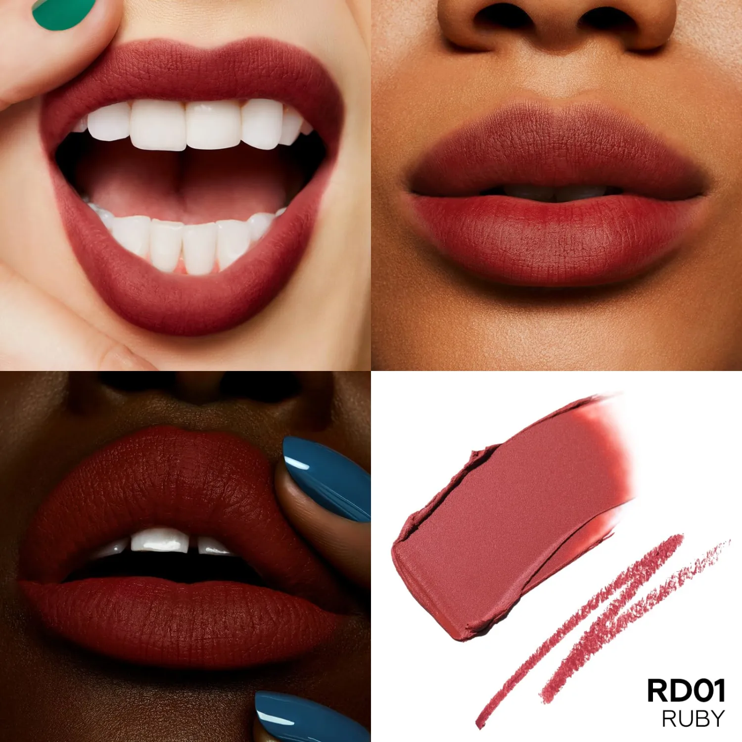 FOCALLURE Fuller Sculpt Dual-Ended Lip Liner & Lipstick 2-in-1,Long Lasting,Highly Pigmented Lip Pencil, Instantly Defines and Plumps for 3D Fuller Lips,RD01 RUBY