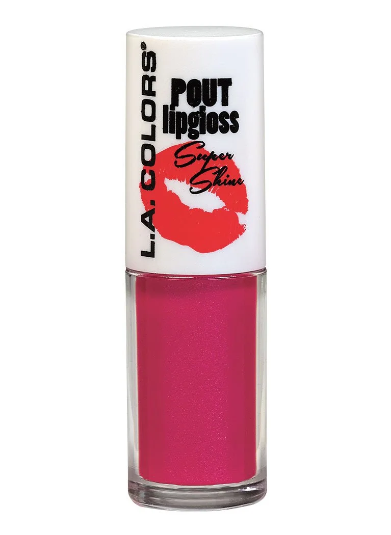 L.A. COLORS Pout Shiny Lipgloss, French Kiss CLG647 (Pack of 2)