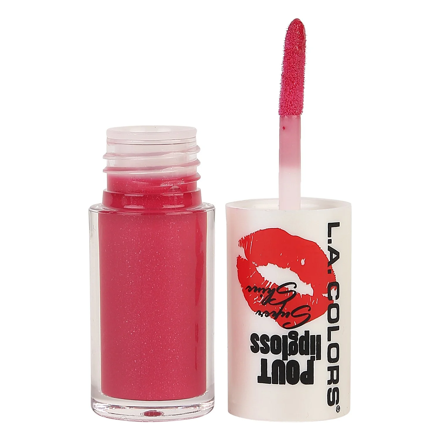 L.A. COLORS Pout Shiny Lipgloss, French Kiss CLG647 (Pack of 2)