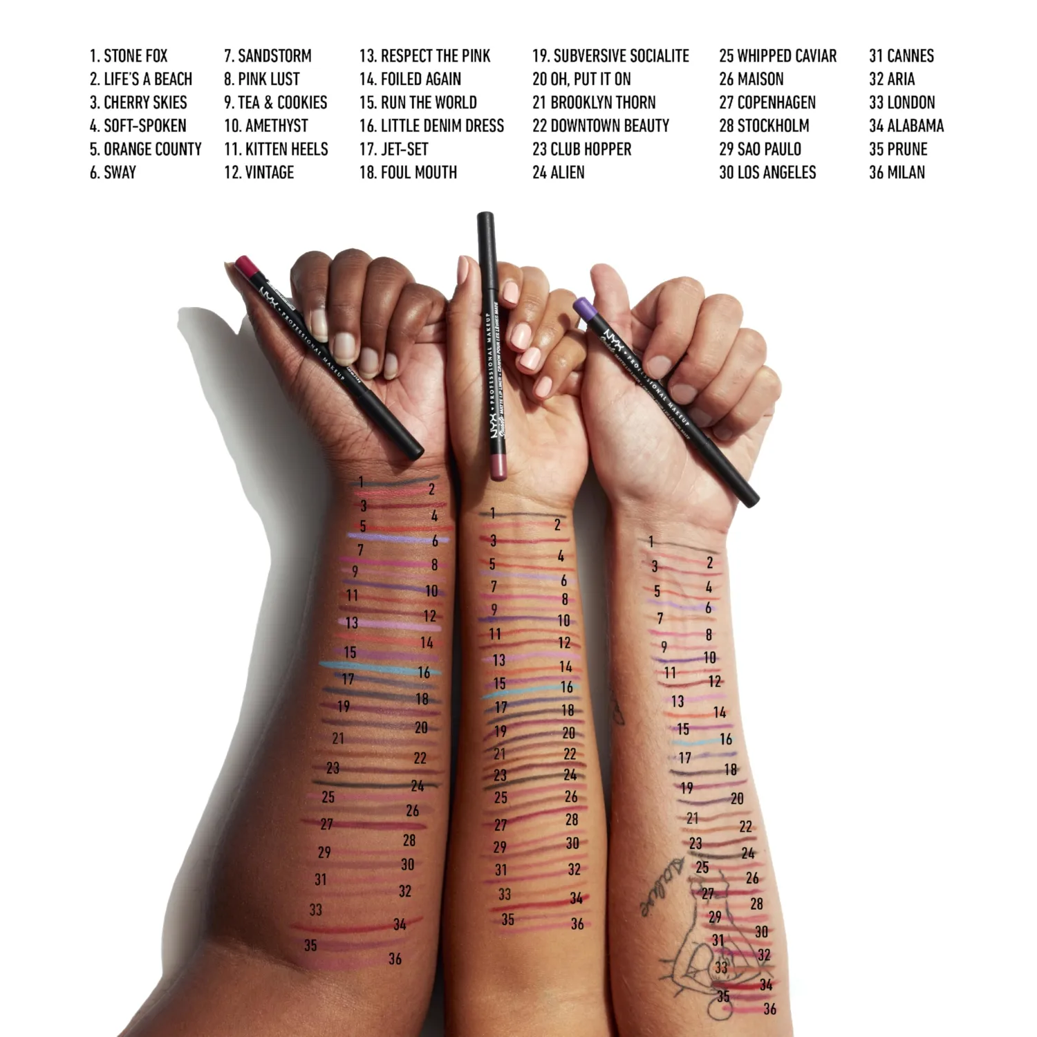 NYX PROFESSIONAL MAKEUP Suede Matte Lip Liner, Velvety-Smooth, Long-Lasting Formula For A Defined Lip Makeup Look - Alabama (Red)