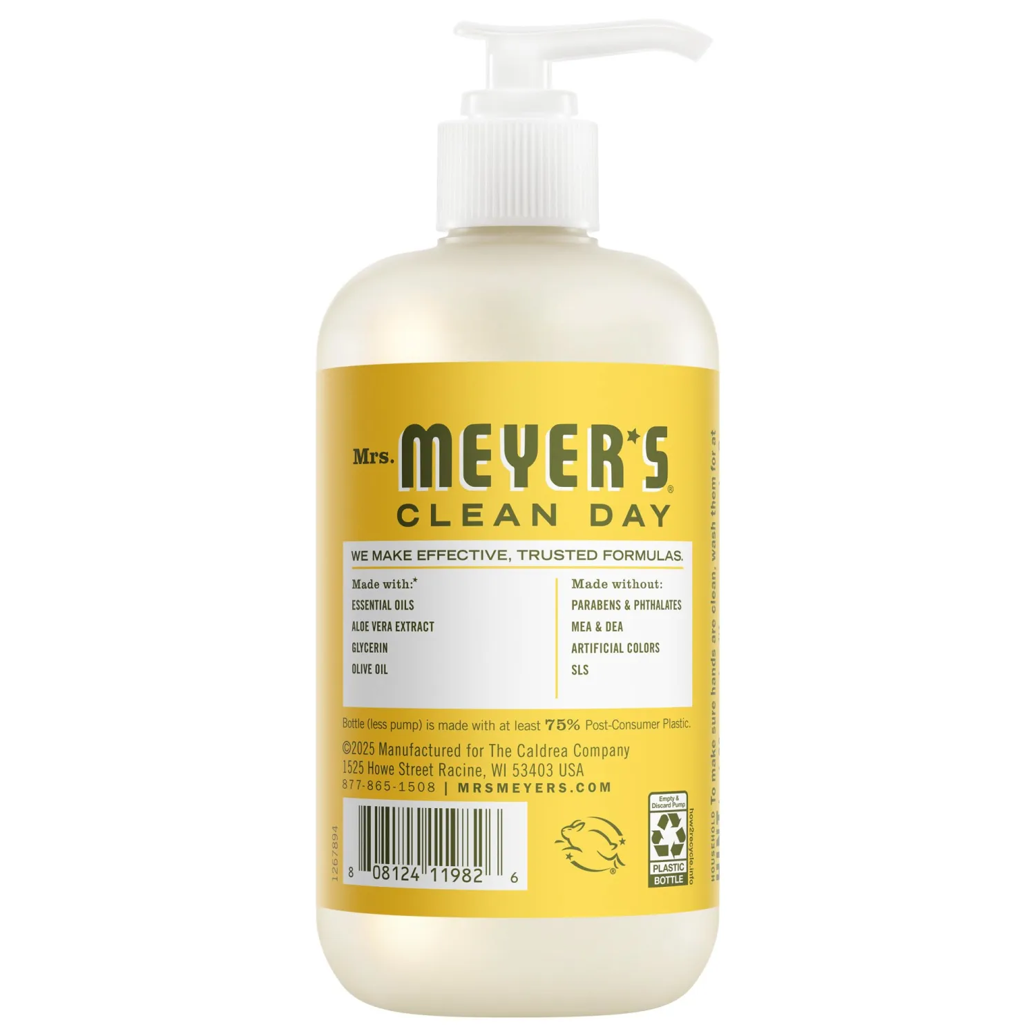 Mrs. MEYER'S CLEAN DAY Liquid Hand Soap, Dandelion Scent, 12.5 Ounce Bottle