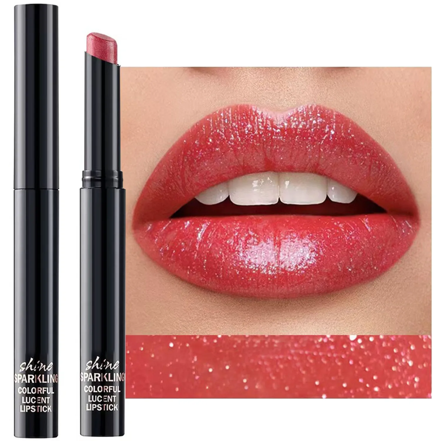 Classic Red Lipstick For Women Matte Nude Glitter Highly Pigmented Moisturizing Lip stick Hypoallergenic Waterproof Long Lasting Lipsticks Quick Makeup Lightweight Portable Magenta # 02