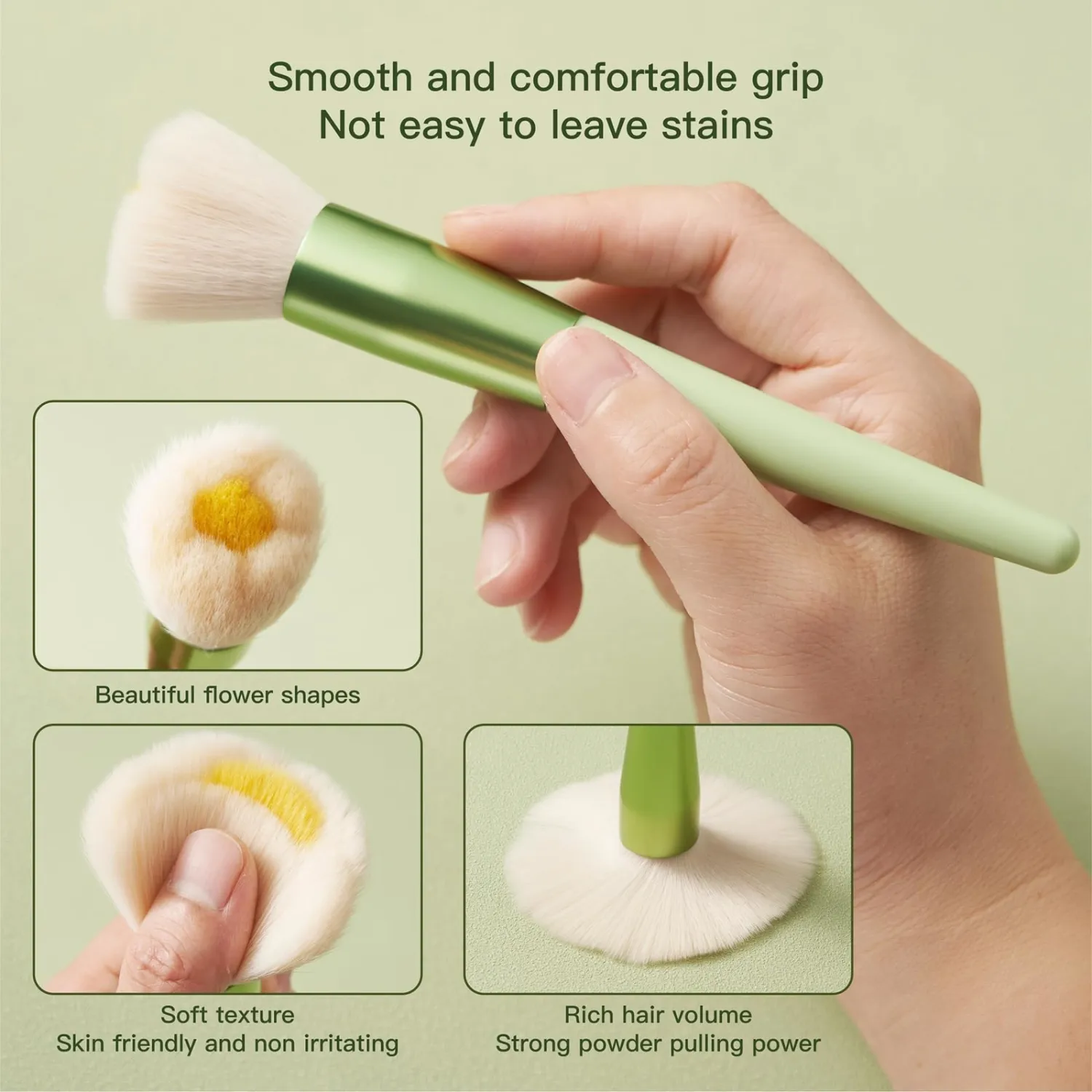 Cute Makeup Brushes for Girls, 14pcs Eye Detail Brush Set Premium Synthetic Super Soft Foundation Face Eyeshadow Lip Fan Brush Set for Kids Teens Women