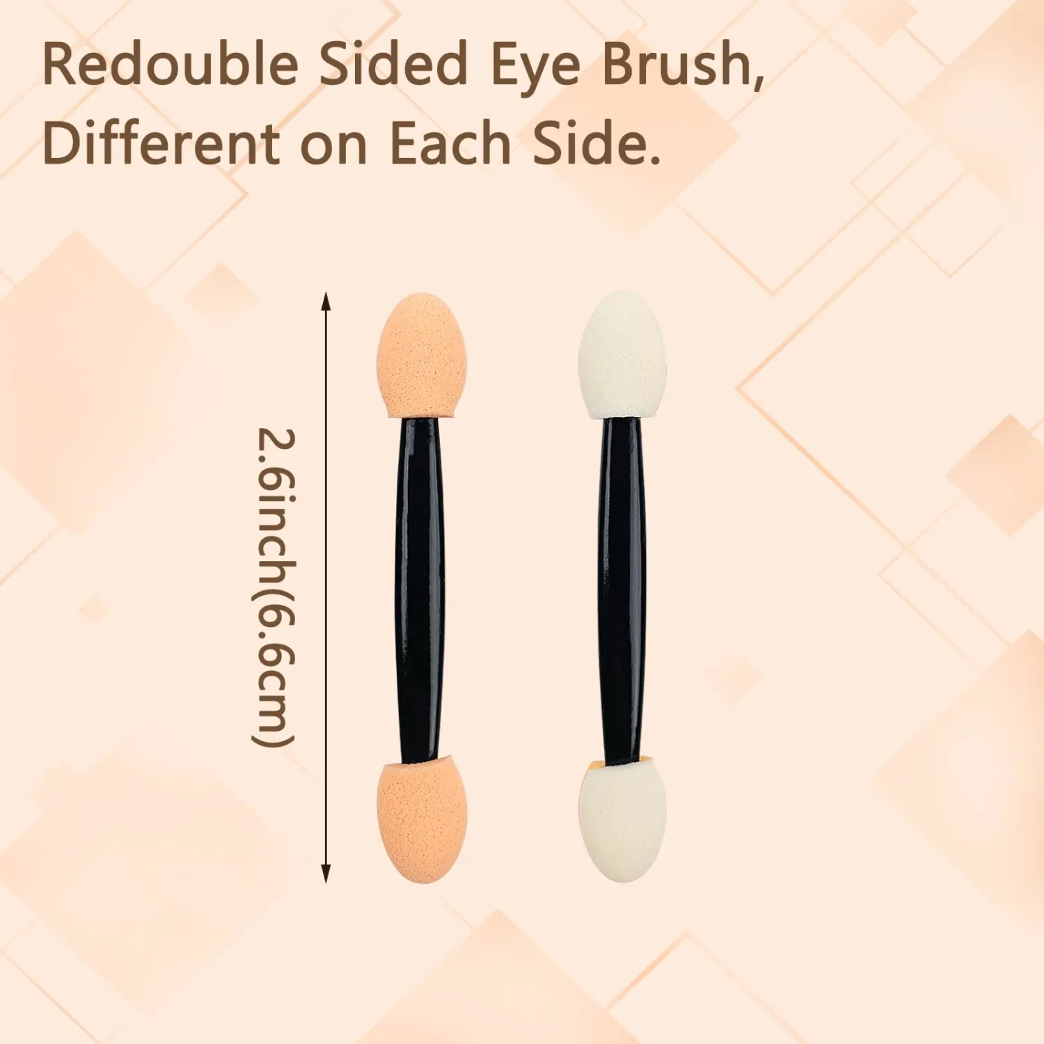 150PCS Eyeshadow Applicators, Disposable Double Sided Makeup Applicator for Women Girls, 6.2cm Eyeshadow Sponge Brush