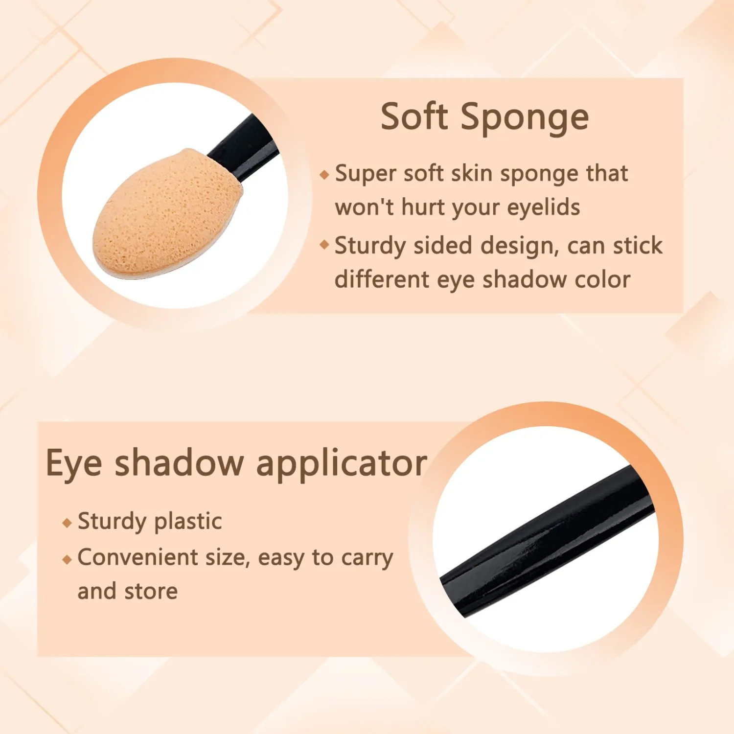 150PCS Eyeshadow Applicators, Disposable Double Sided Makeup Applicator for Women Girls, 6.2cm Eyeshadow Sponge Brush