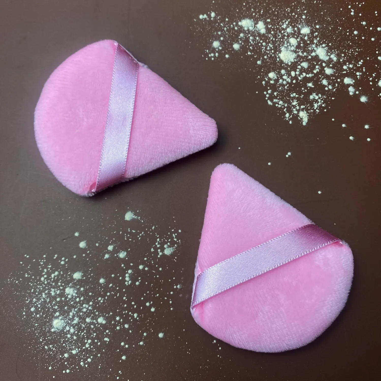 9 Pcs Pink Triangle Powder Puff Makeup Puff:Powder Puff Face Triangle for Loose Powder Cosmetic Foundation Makeup Sponge
