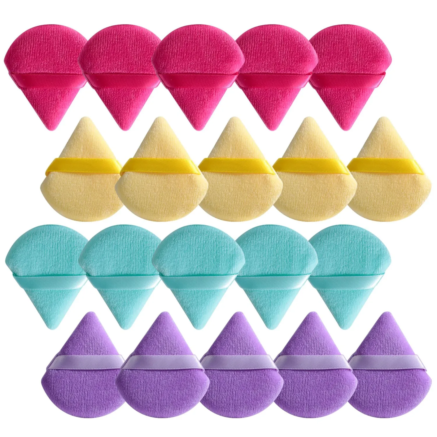 BS-MALL Makeup Sponge Set 20 Pcs – Premium Portable Super Soft Triangle Puff for Flawless Makeup Application,Beauty Cosmetic Applicators For Daily Use (Multicolored)