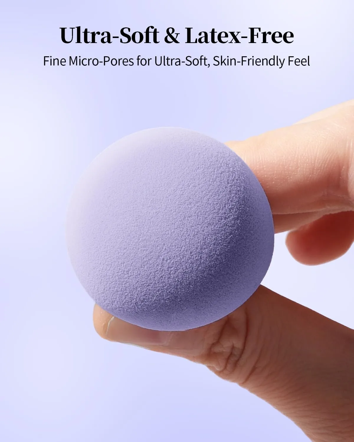 EIGSHOW Makeup Sponge Set, 4Pcs Soft Latex-Free Foundation Blending Sponges for Liquid, Cream & Powder, Wet & Dry Use for Flawless Application (M101)