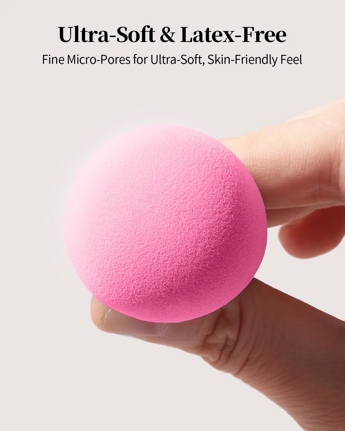 EIGSHOW Makeup Sponge Set, 4Pcs Soft Latex-Free Foundation Blending Sponges for Liquid, Cream & Powder, Wet & Dry Use for Flawless Application (M102)