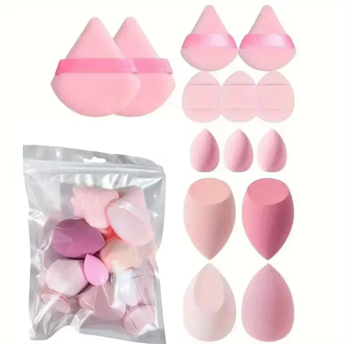14-Piece Makeup Sponge Set – Ultra Soft Beauty Sponges & Blender for Foundation, Concealer, Liquids, Cream Makeup, Eyeshadow, Loose & Pressed Powder, Latex Free, Reusable and Long Lasting