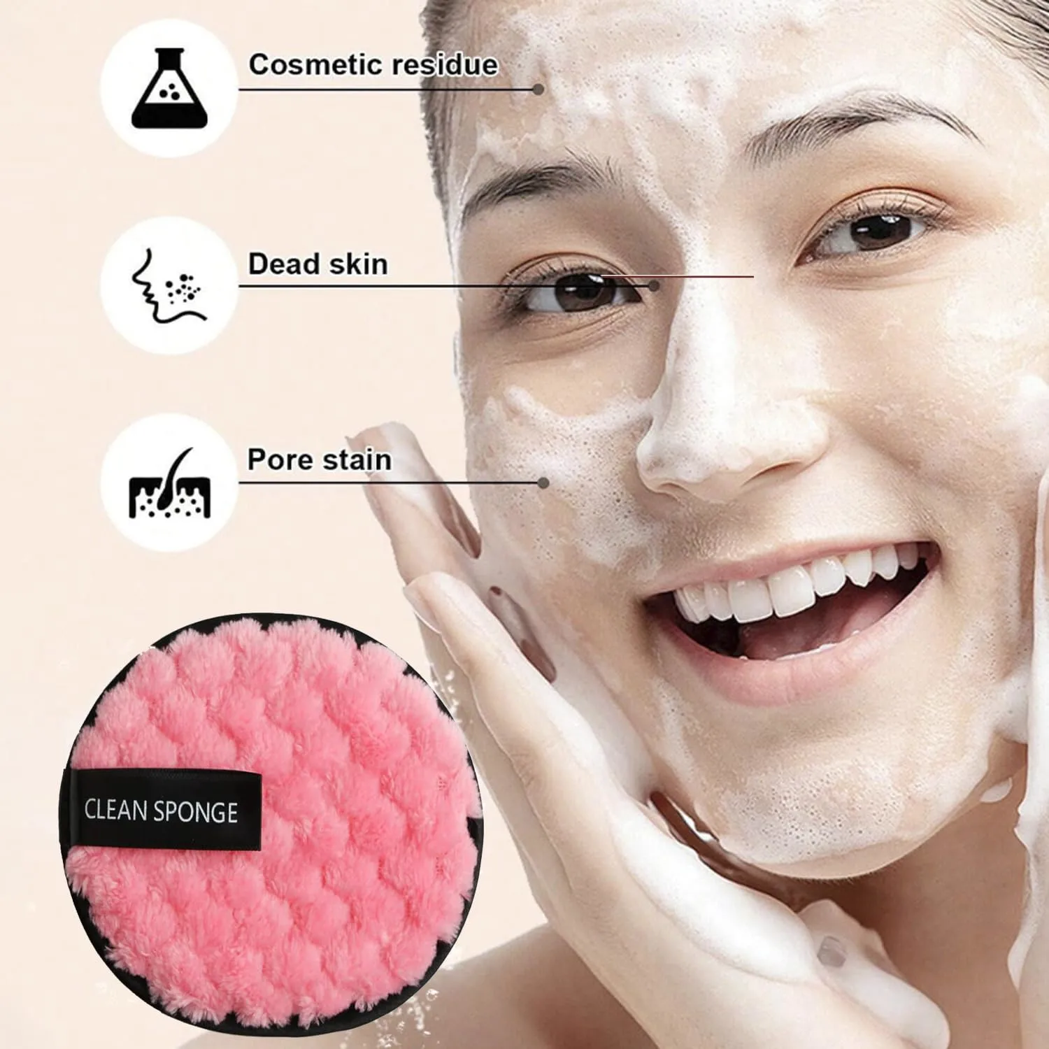 suniya Skincare Face Wash Spa Headband and Wristband Set Makeup Sponges Set Face Soft Triangle Makeup Puff Sponge Pieces Powder Puff Women and Teen Girl Gifts Trendy Stuff （Rose Pink）