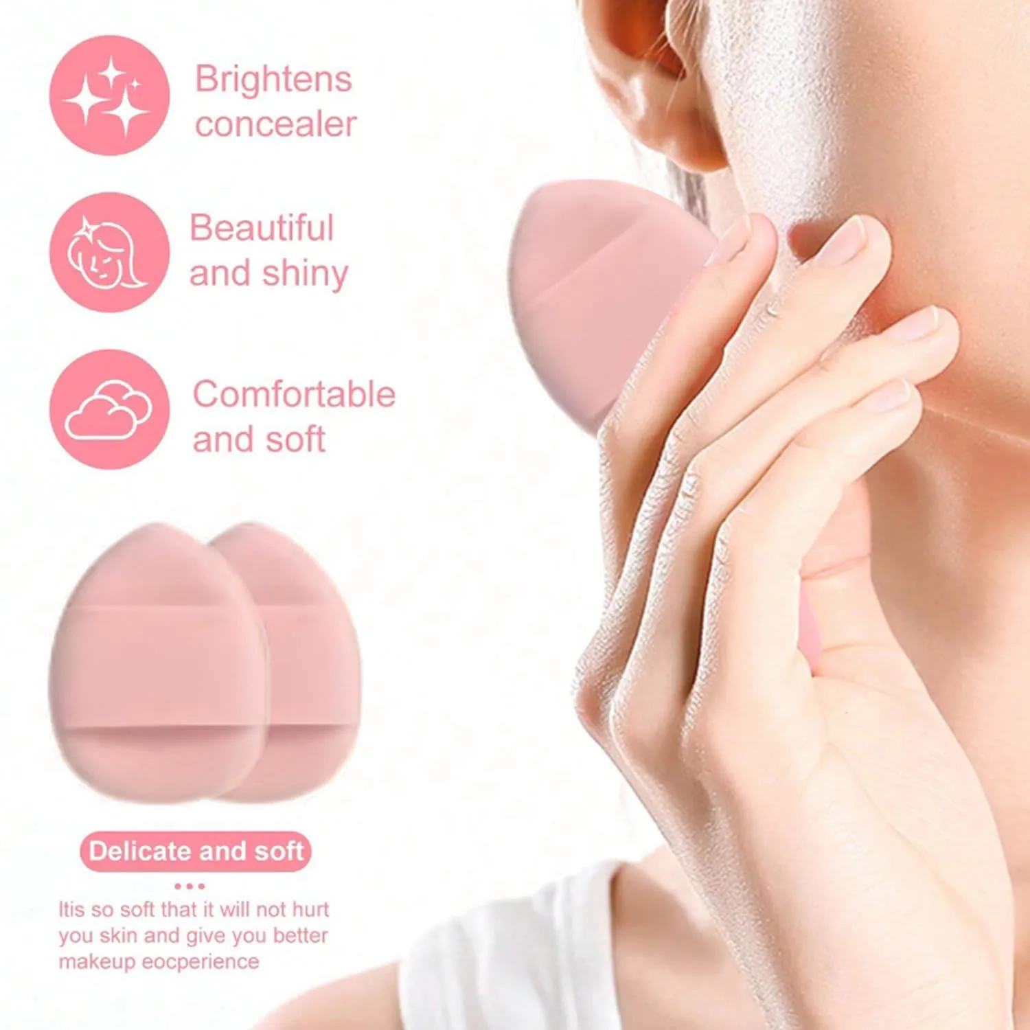 suniya Skincare Face Wash Spa Headband and Wristband Set Makeup Sponges Set Face Soft Triangle Makeup Puff Sponge Pieces Powder Puff Women and Teen Girl Gifts Trendy Stuff （black）