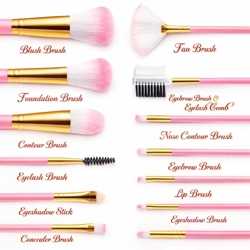 12 Pcs Professional Makeup Brush Set with Soft Synthetic Bristles - Foundation, Blush, Eyeshadow Brushes - Includes Portable Travel Case for Makeup Artists On the Go