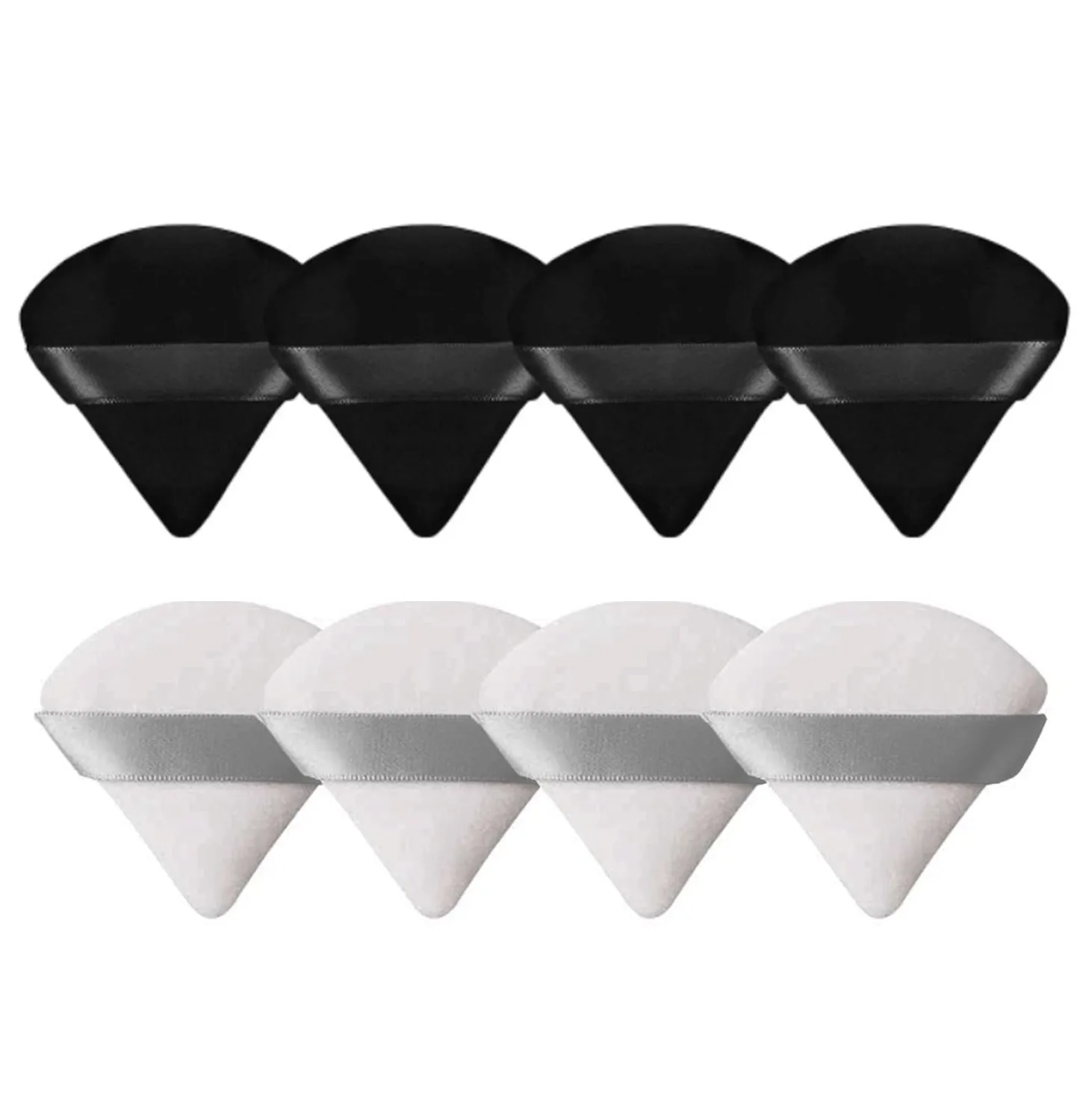 8 Pieces Triangle Powder Puff Face Soft Triangle Makeup Puff Velour Cosmetic Foundation Blender Sponge Beauty Makeup Tools