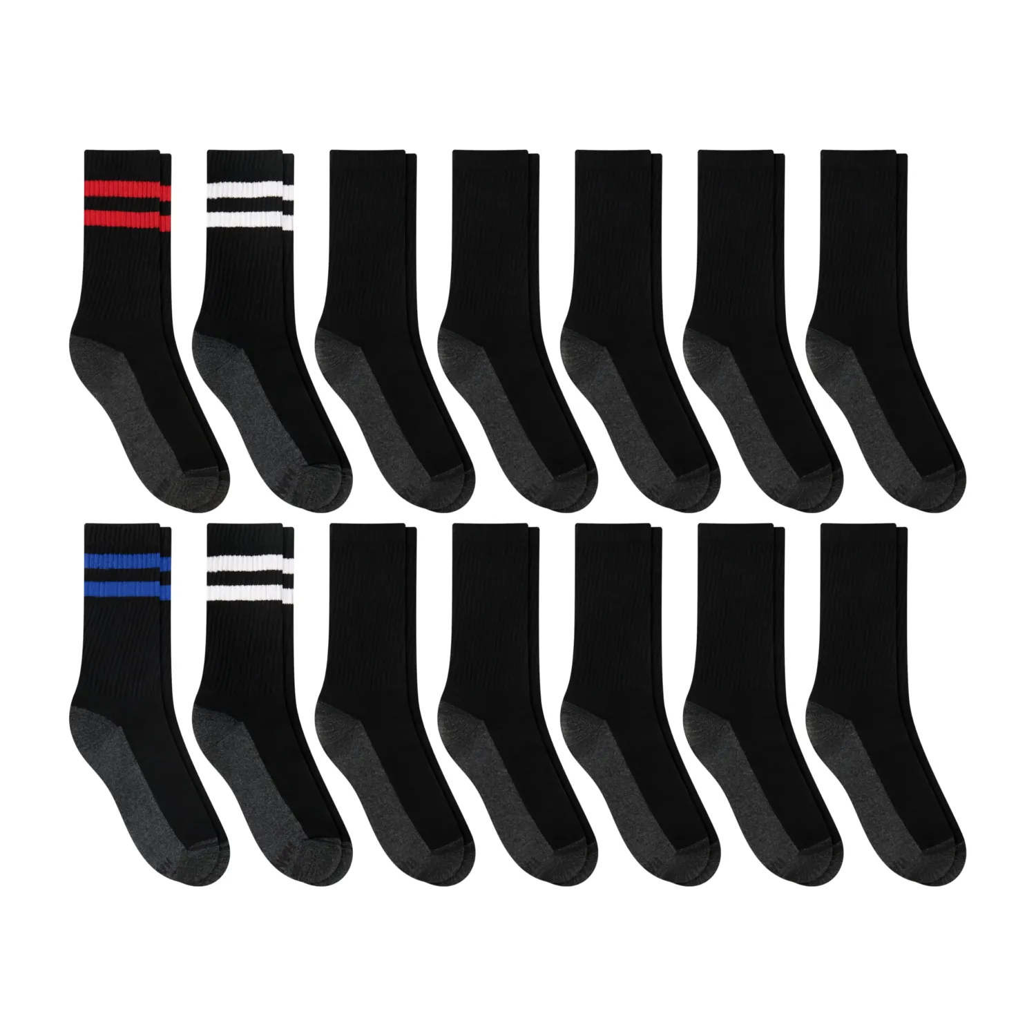 Hanes Men's Socks, X-Temp Cushioned Low Cut Socks, 12-Pack
