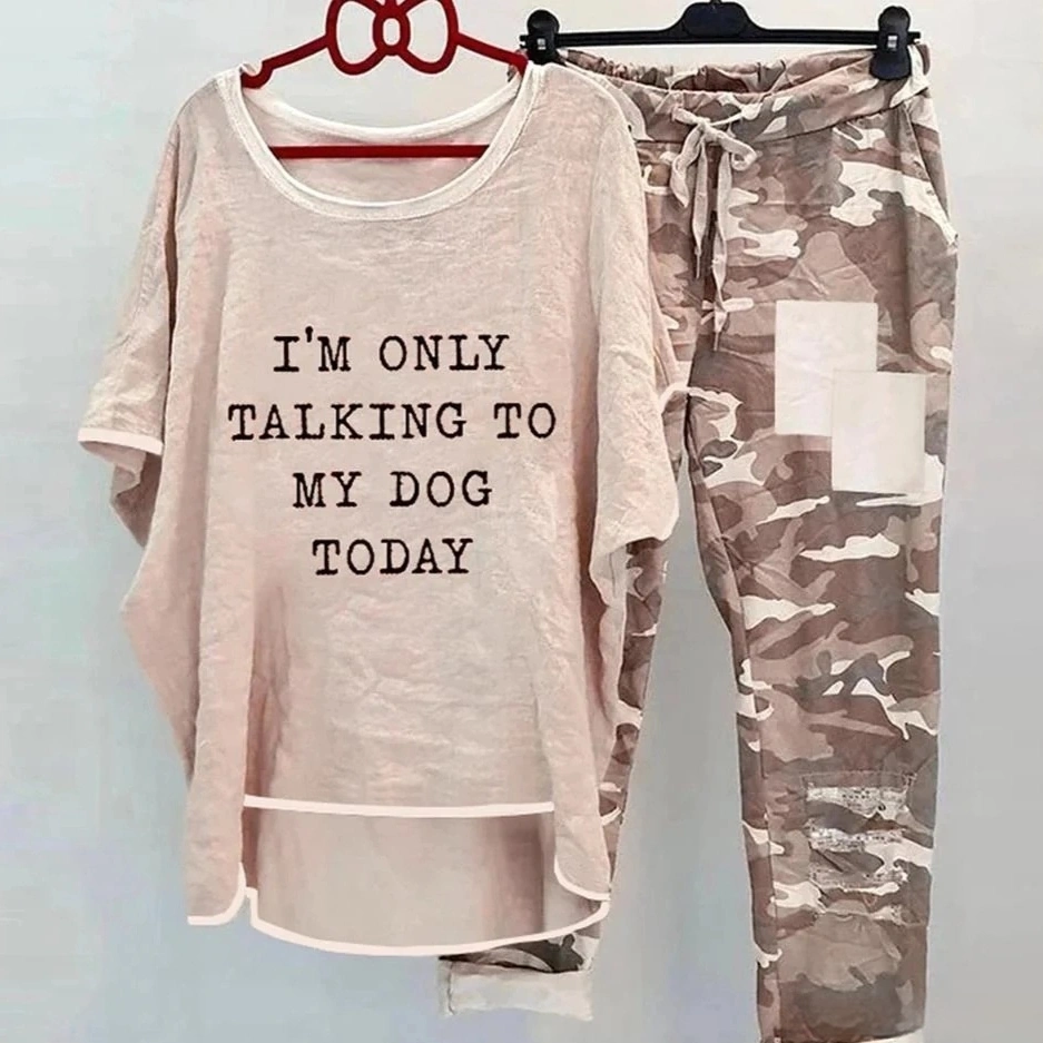Women's Casual Top And Pants Set