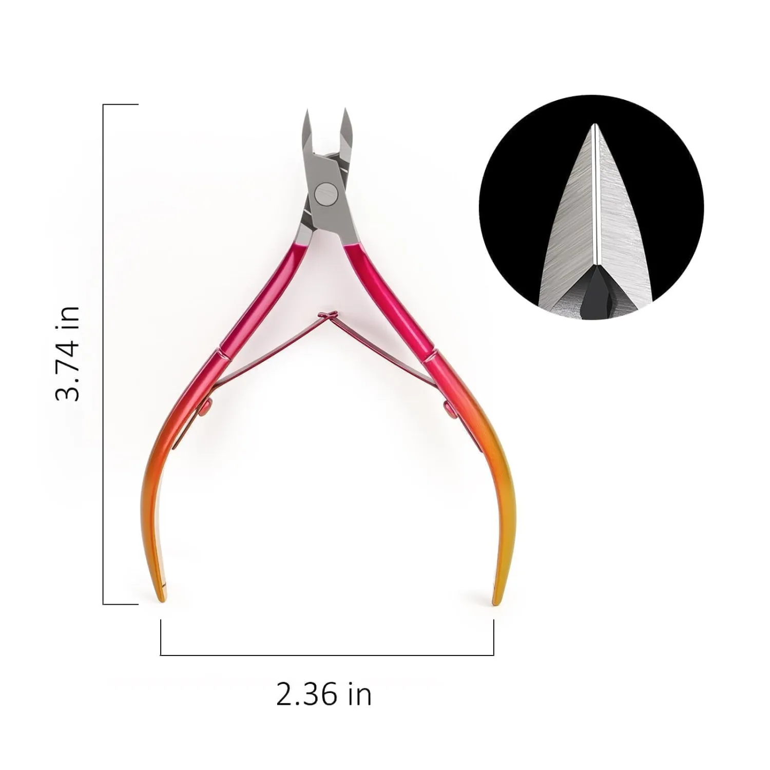 Cuticle Nipper, Polished Coated Durable Trimmer, Nail Clipper with Fine Edge, Comfort Grip Cuticle Cutter and Remover Tool Kit for Nail Care (Rose-1 PACK)