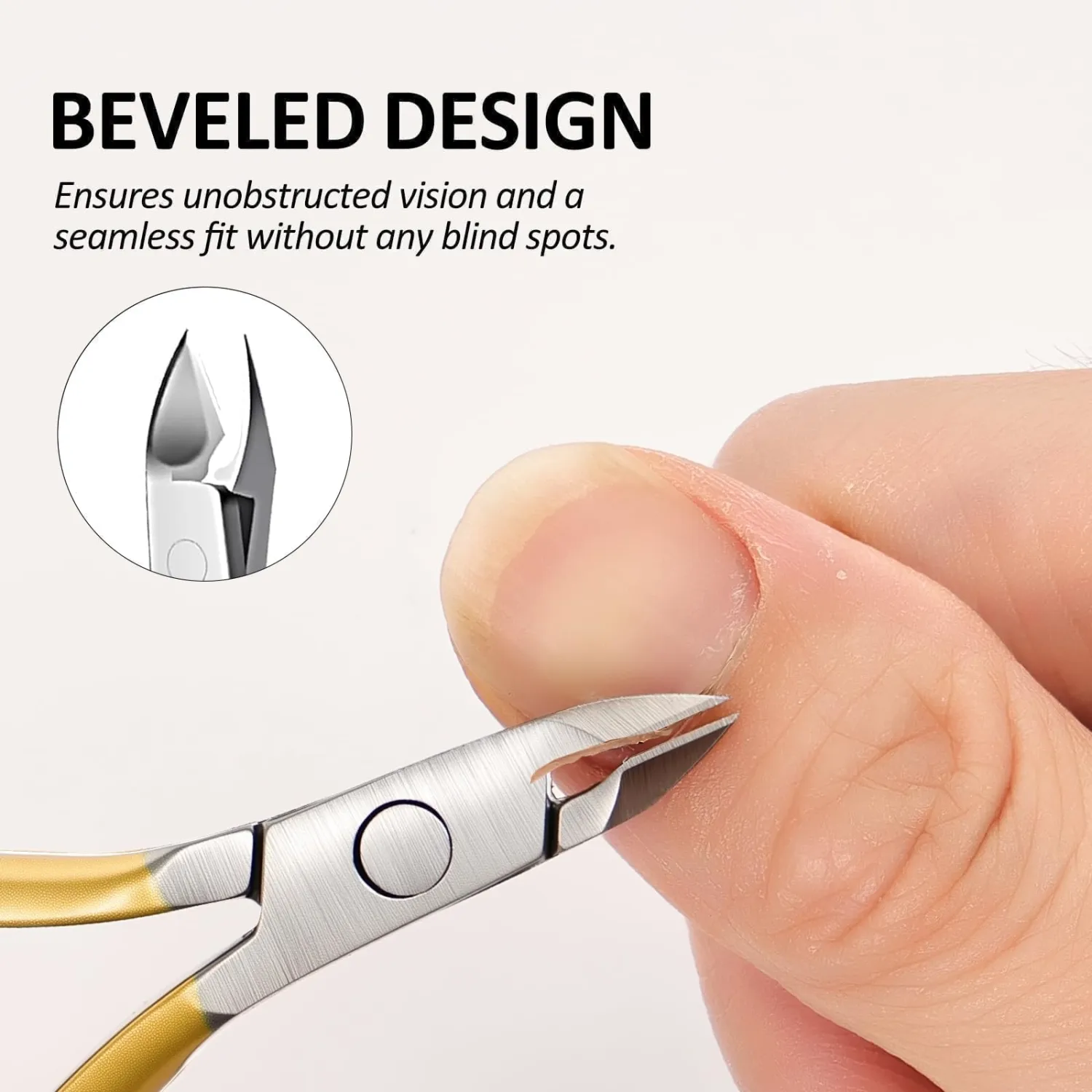 Cuticle Nipper Trimmer Polished Coated Durable Trimmer, Nail Clipper with Fine Edge, Comfort Grip Cuticle Cutter Remover Tool Supplies Pedicure Kit for Manicurist Nail Art Care (Yellow-1 PACK)