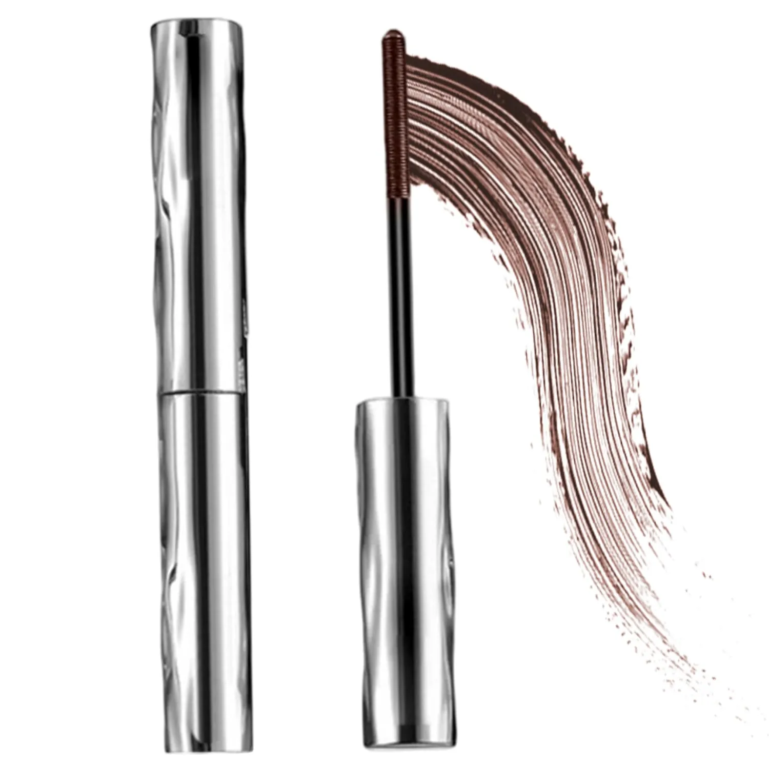 Steel Pipe Eyelash Primer, Fiber Mascara Eyelash Primers Tubular Waterproof Curling Mascara, Natural and Non-smudged, Brown for Daily Use
