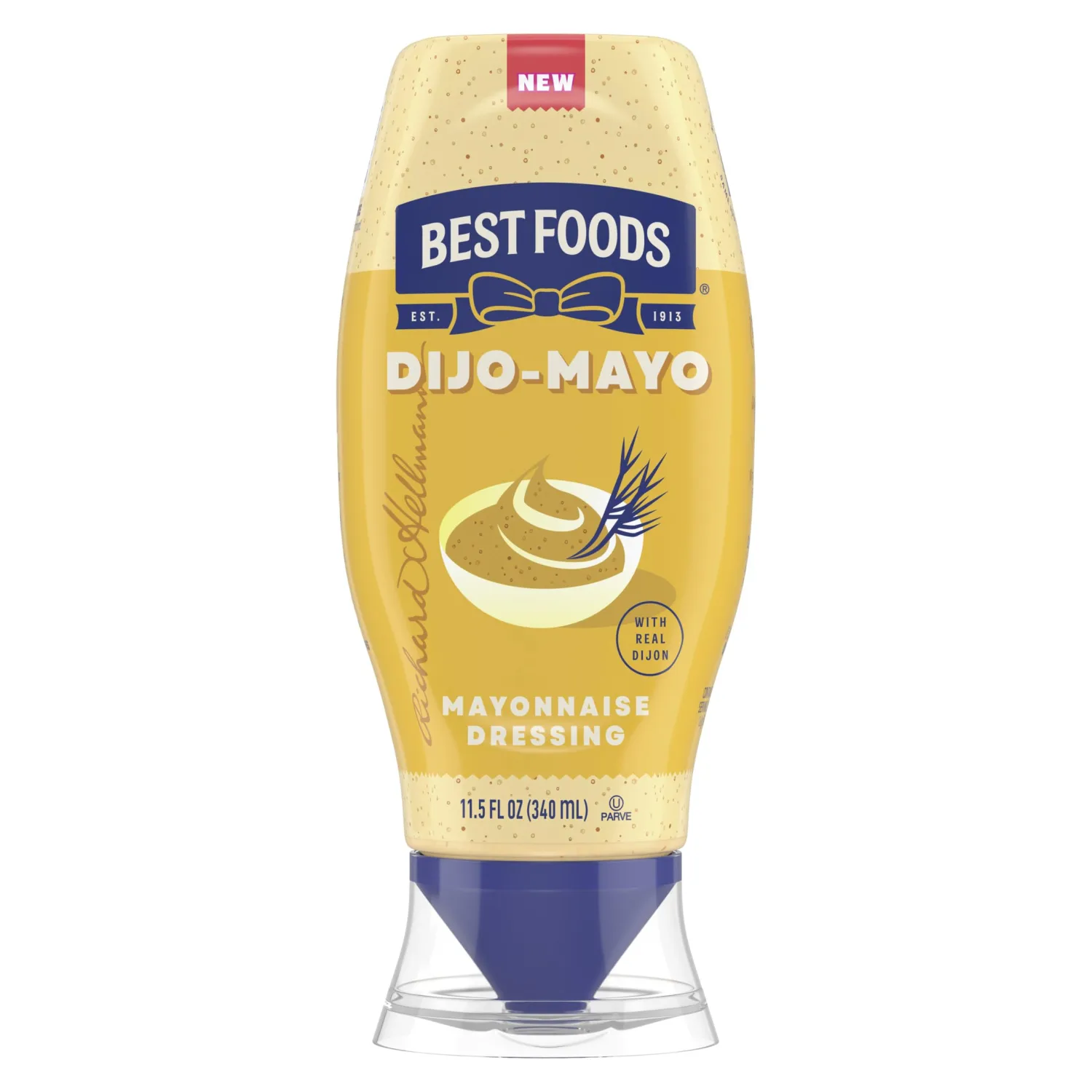 Best Foods Dijo-Mayo Smooth & Savory Mayonnaise Dressing for Fries, Burgers, Potato Salads, Sandwiches, Mayonnaise Dressing With Real Dijon, 11.5 oz 1 ct