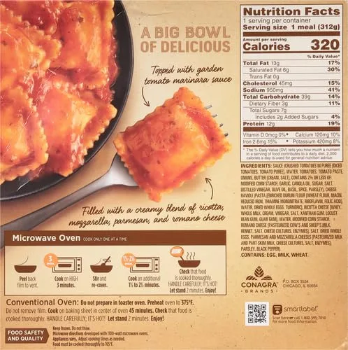 Marie Callenders Marie Callender's Garden Tomato Four Cheese Ravioli Bowl, 11 OZ