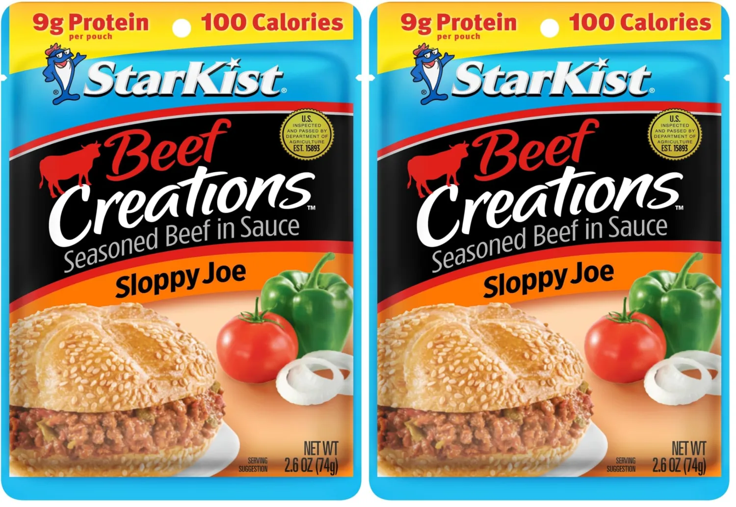 StarKist Beef Creations Sloppy Joe, 2.6 oz pouch (Pack of 2)
